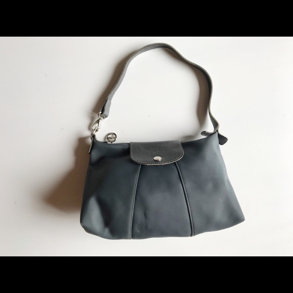 Longchamp Blue Gray Shoulder Bag